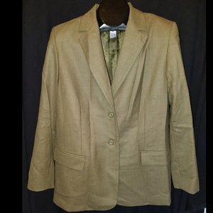 PENDLETON Green Blazer Jacket Size 12 100% Wool